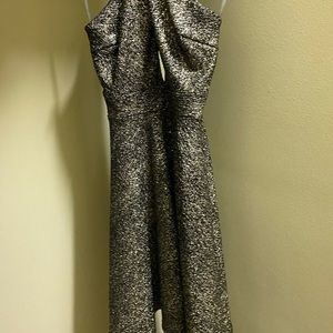 Gold mini skater dress with cut out detail size S